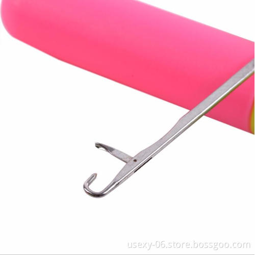 Wholesale Big Plastic Handle Hook Pulling Hook Needle Ventilating Wig Needle In Hair Extension Tools